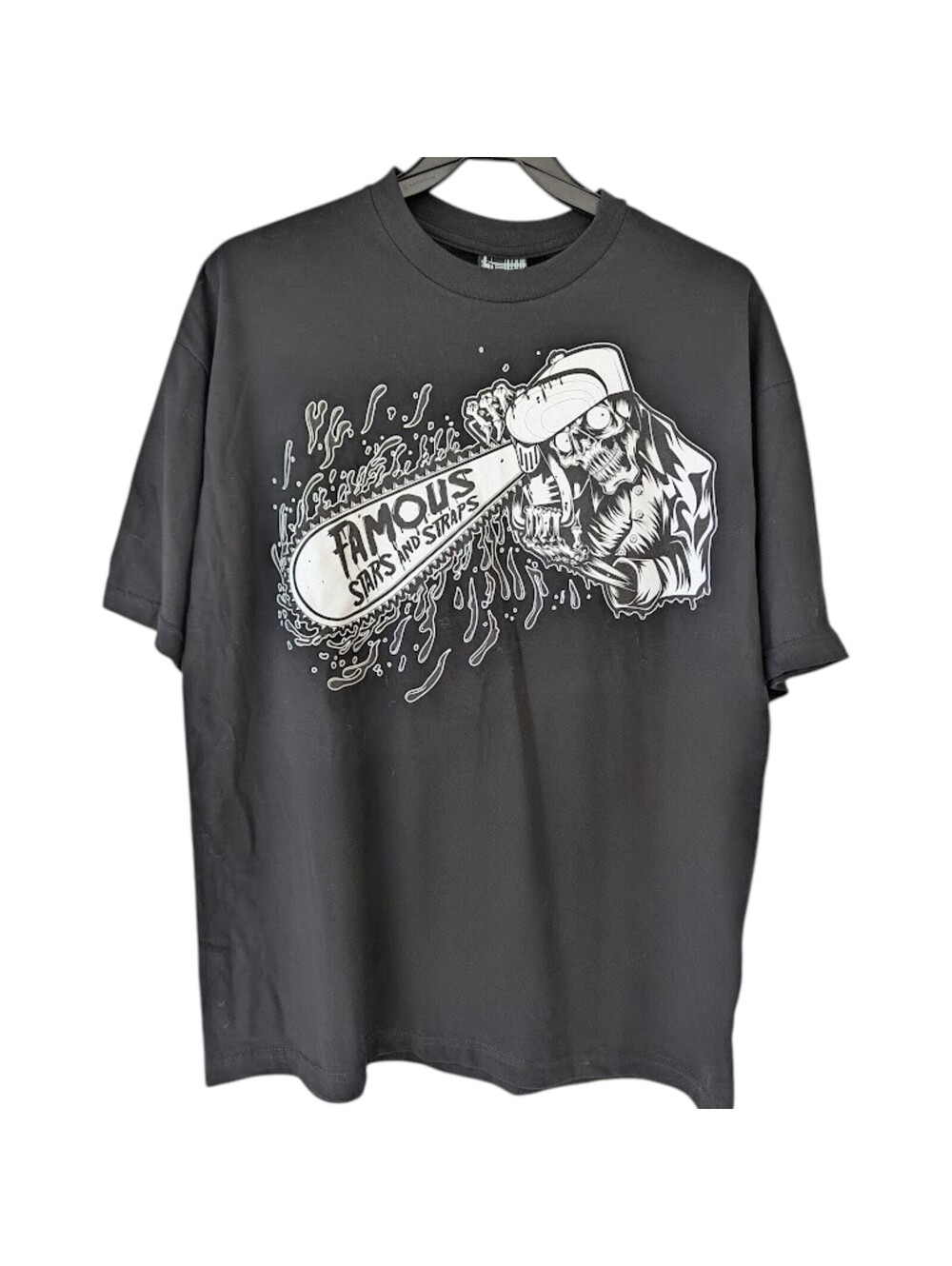 Vintage Famous Stars and Straps T-Shirt XL Zombie Chainsaw NWT Y2K FSAS 24x31.5